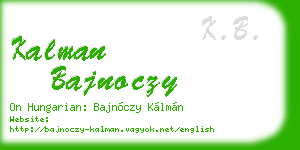 kalman bajnoczy business card